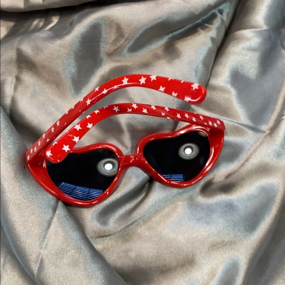 🌹VINTAGE INFANT Rising Star • Red Sunglasses With Stars